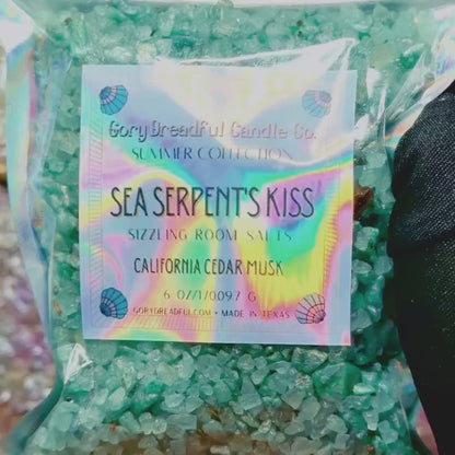 SEA SERPENT'S KISS Sizzling Room Salt Crystal Potpourri: Cedar Amber Musk Scent