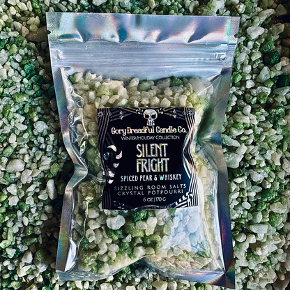 Silent Fright Sizzling Room Salt Crystal Potpourri: Spiced Pear & Whiskey Scent