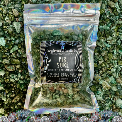 Fir Sure Sizzling Room Salt Crystal Potpourri: Juniper Fir Balsam Spruce Scent