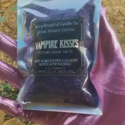 Vampire Kisses Sizzling Room Salt Crystal Potpourri: Damp Woods Pumpkin Flesh Clove Nutmeg Apple Patchouli Scent