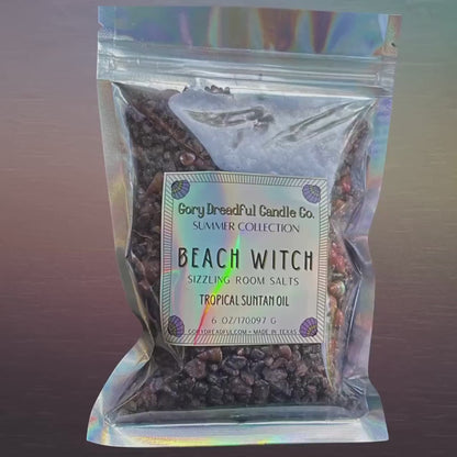 BEACH WITCH Sizzling Room Salt Crystal Potpourri: Nostalgic Tropic Suntan Oil Scent