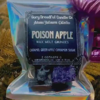 Poison Apple Wax Melt Chunkies: Caramel Green Apple Cinnamon Sugar Scent