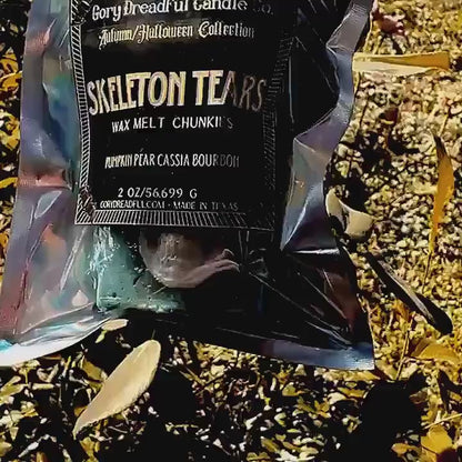 Skeleton Tears Wax Melt Chunkies: Pumpkin Pear Cassia Bourbon Scent