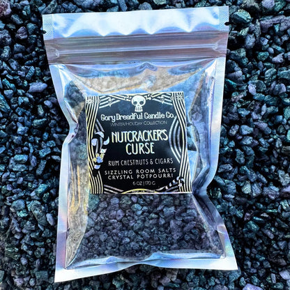 Nutcracker's Curse Sizzling Room Salt Crystal Potpourri: Rum Chestnuts & Cigars Scent