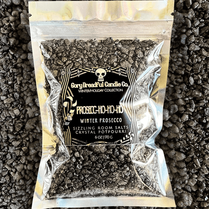 Prosecc - Ho - Ho - Ho Sizzling Room Salt Crystal Potpourri: Winter Prosecco Scent - Gory Dreadful Candle Co