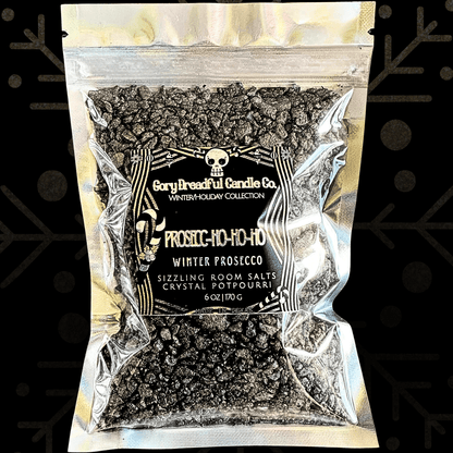 Prosecc - Ho - Ho - Ho Sizzling Room Salt Crystal Potpourri: Winter Prosecco Scent - Gory Dreadful Candle Co