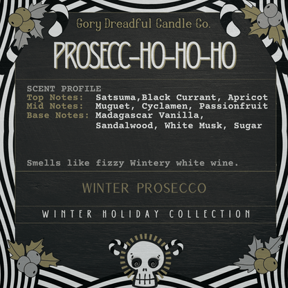 Prosecc - Ho - Ho - Ho Sizzling Room Salt Crystal Potpourri: Winter Prosecco Scent - Gory Dreadful Candle Co