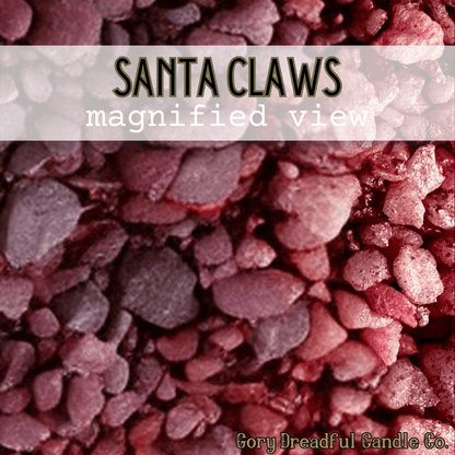 SANTA CLAWS Sizzling Room Salt Crystal Potpourri: Cherry Vanilla Tobacco Scent - Gory Dreadful Candle Co