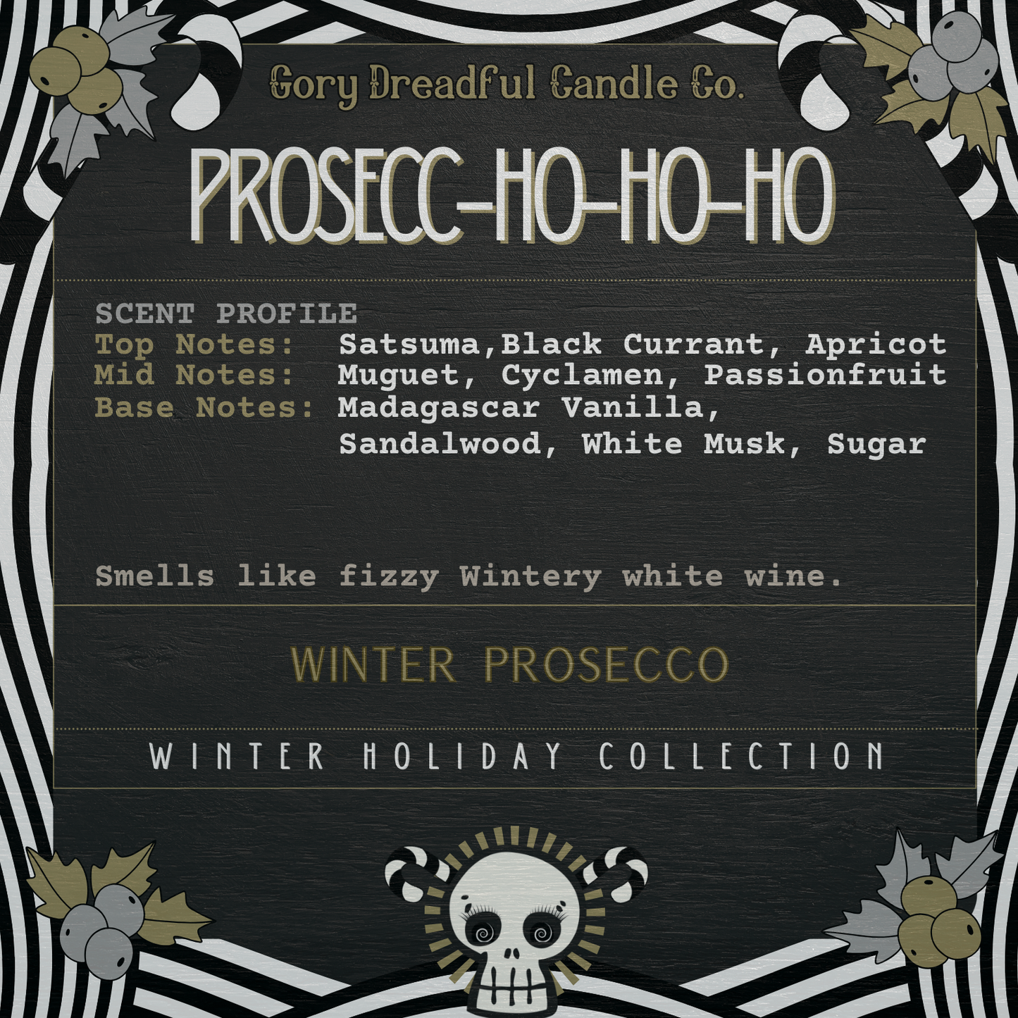 Prosecc-Ho-Ho-Ho Sizzling Room Salt Crystal Potpourri: Winter Prosecco Scent