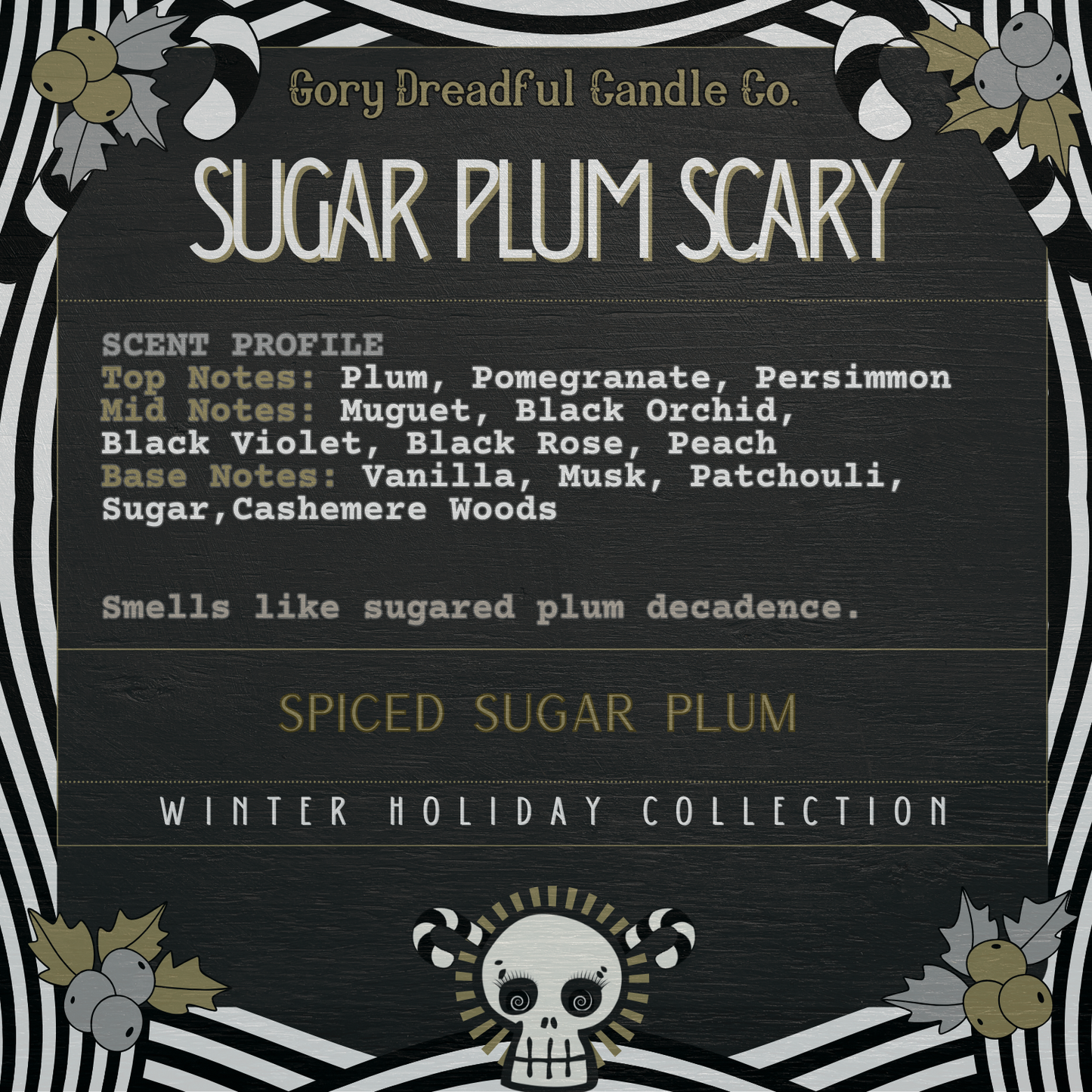 Sugar Plum Scary Sizzling Room Salt Crystal Potpourri: Spiced Sugar Plum Scent