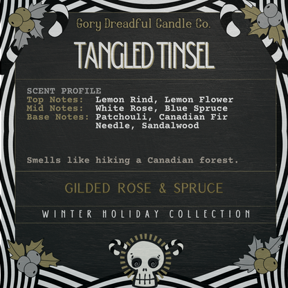 Tangled Tinsel Sizzling Room Salt Crystal Potpourri: GIlded Rose & Spruce Scent