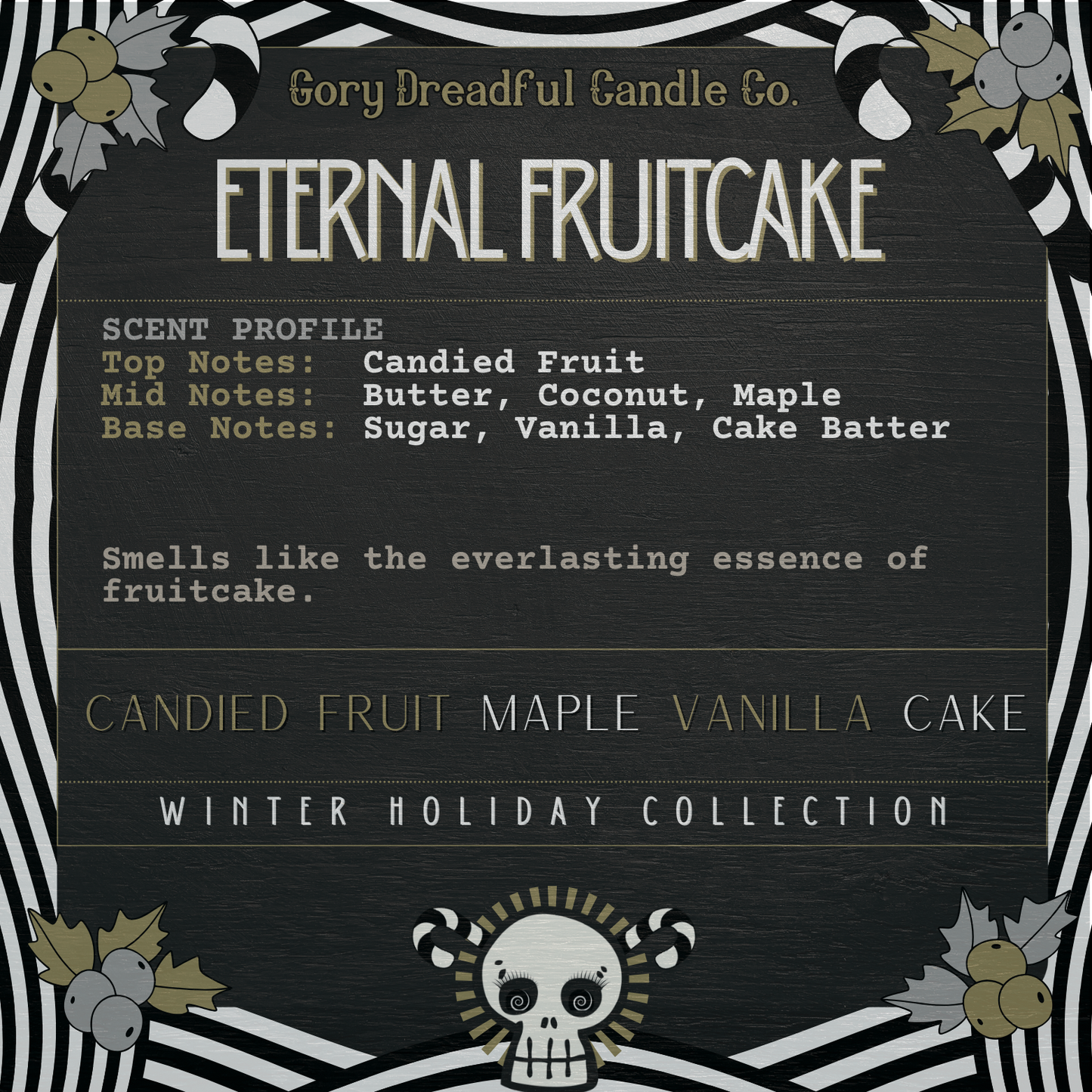 Eternal Fruitcake Sizzling Room Salt Crystal Potpourri: Candied Fruit Maple Vanilla Cake Scent