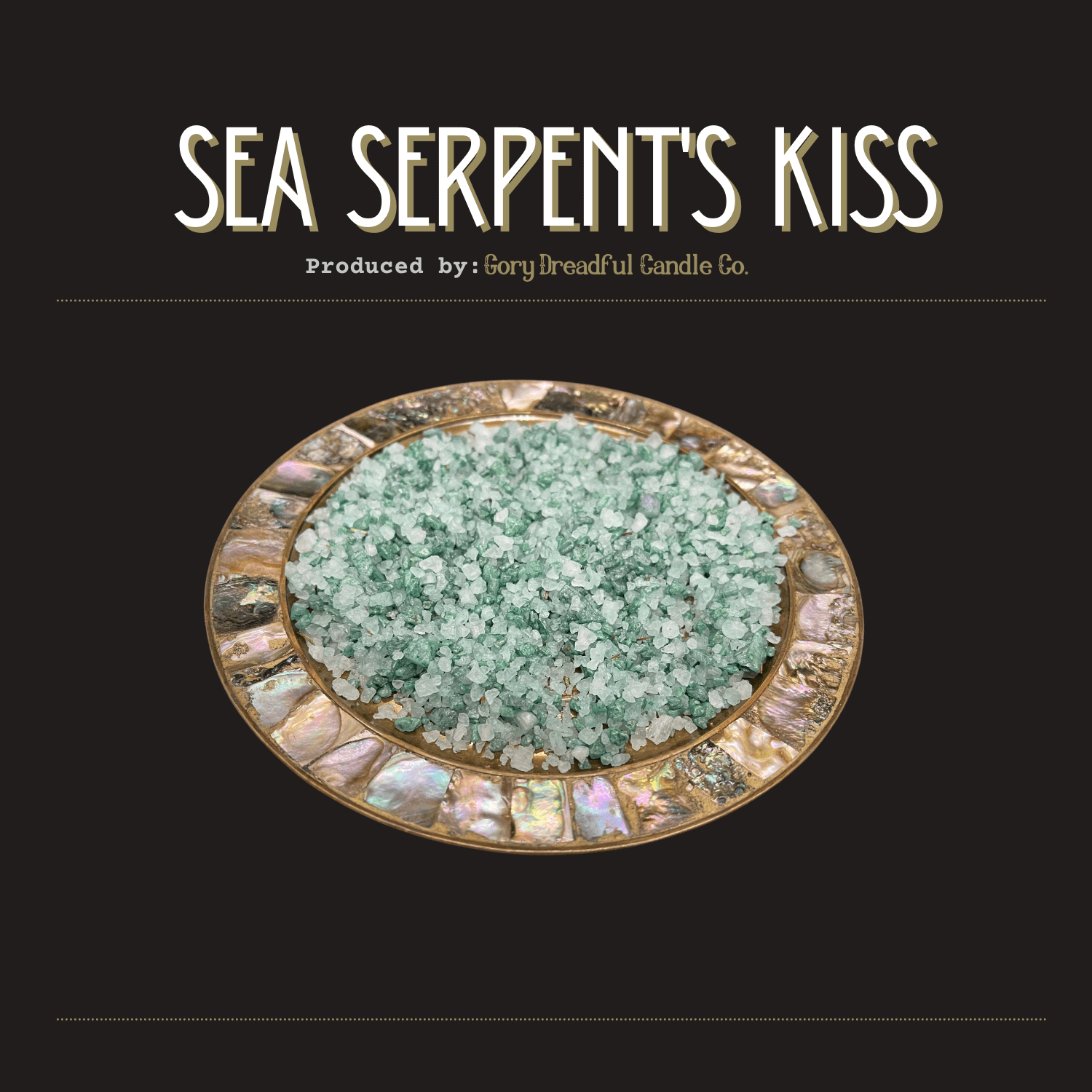 SEA SERPENT'S KISS Sizzling Room Salt Crystal Potpourri: Cedar Amber Musk Scent - Gory Dreadful Candle Co
