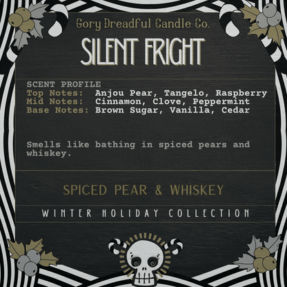 SILENT FRIGHT Sizzling Room Salt Crystal Potpourri: Spiced Pear & Whiskey Scent - Gory Dreadful Candle Co