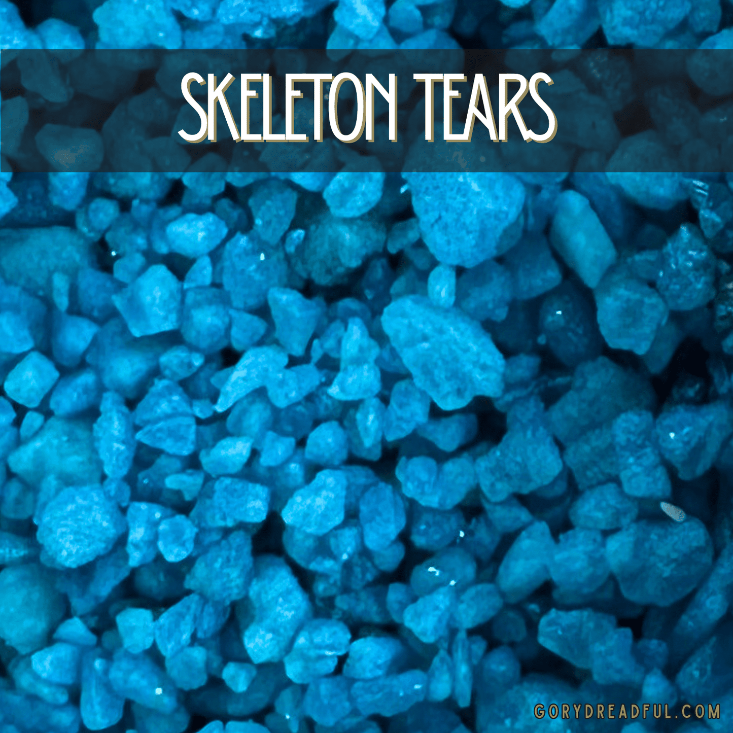 Skeleton Tears Sizzling Room Salt Crystal Potpourri: Pumpkin Pear Cassia Bourbon Scent - Mini - Gory Dreadful Candle Co