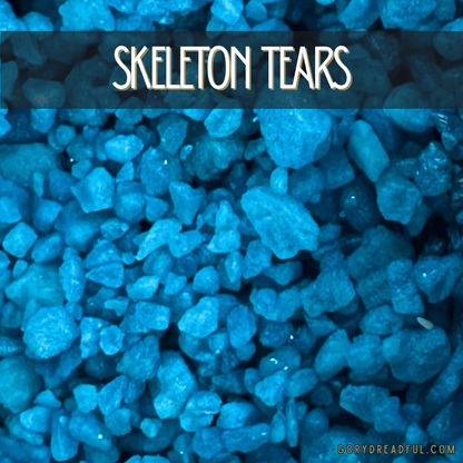 Skeleton Tears Sizzling Room Salt Crystal Potpourri: Pumpkin Pear Cassia Bourbon Scent - Mini - Gory Dreadful Candle Co