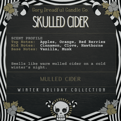 Skulled Cider Sizzling Room Salt Crystal Potpourri: Mulled Cider Scent - Gory Dreadful Candle Co