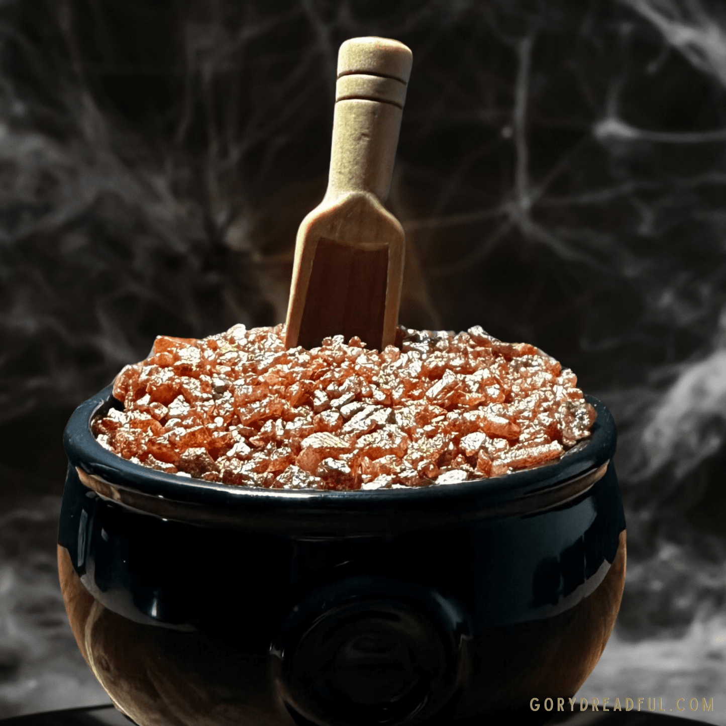 Sleepy Hollow Sizzling Room Salt Crystal Potpourri: Mahogany Pumpkin Scent - Gory Dreadful Candle Co
