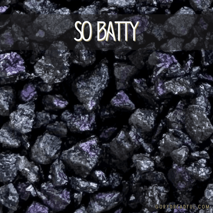 So Batty! Sizzling Room Salt Crystal Potpourri: Amyris Resin Black Licorice Scent - Mini - Gory Dreadful Candle Co