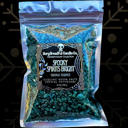 Spooky Spirits Bright Sizzling Room Salt Crystal Potpourri: Essence of Cognac Scent - Gory Dreadful Candle Co