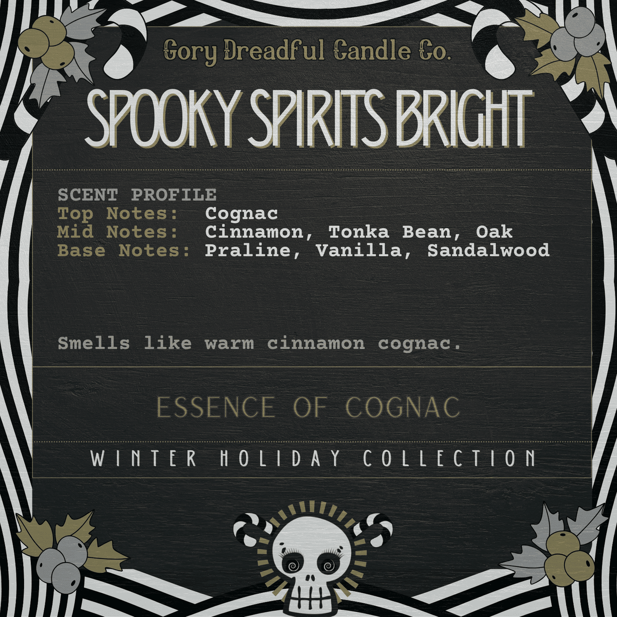 Spooky Spirits Bright Sizzling Room Salt Crystal Potpourri: Essence of Cognac Scent - Gory Dreadful Candle Co