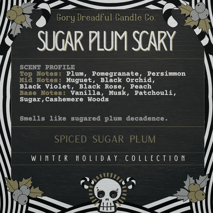 Sugar Plum Scary Sizzling Room Salt Crystal Potpourri: Spiced Sugar Plum Scent - Gory Dreadful Candle Co