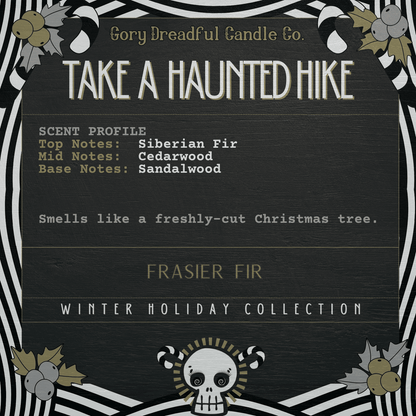 TAKE A HAUNTED HIKE Sizzling Room Salt Crystal Potpourri: Frasier Fir - Gory Dreadful Candle Co