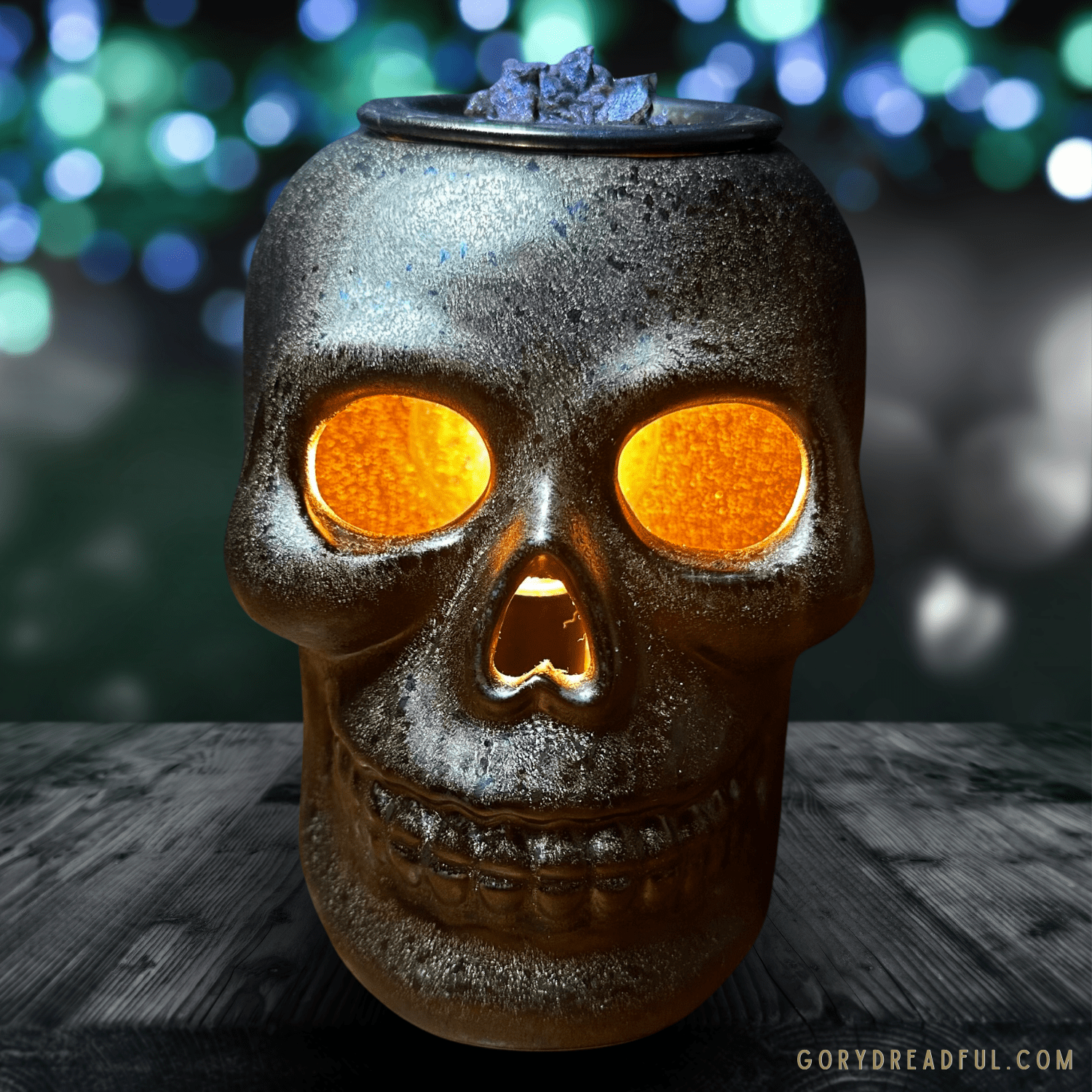 Vampire Kisses Sizzling Room Salt Crystal Potpourri: Damp Woods Pumpkin Flesh Clove Nutmeg Apple Patchouli Scent - Mini - Gory Dreadful Candle Co