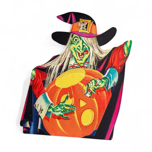 Retro Wicked Witch Halloween Metal Dummy Board
