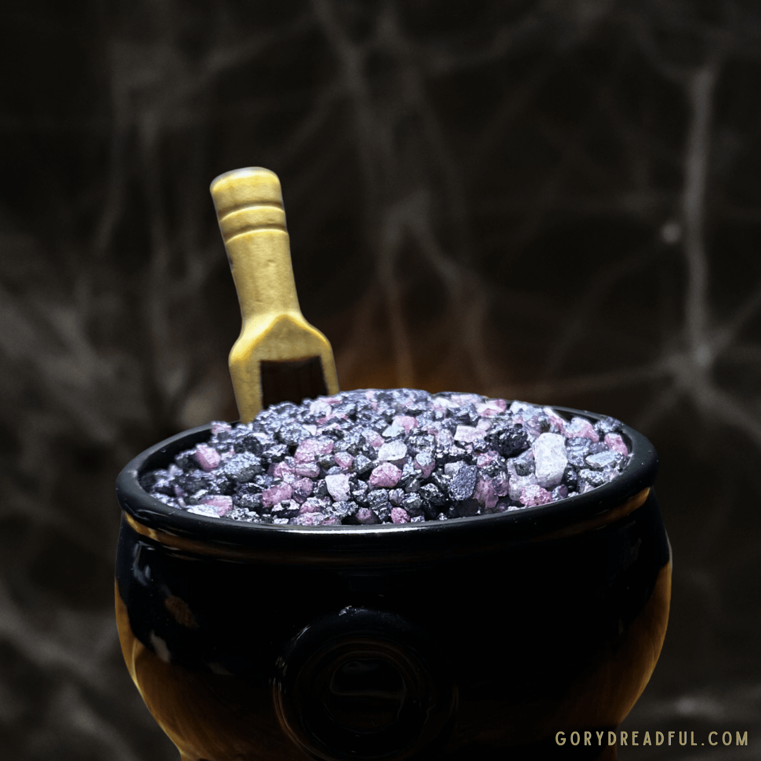 WITCH & FAMOUS Sizzling Room Salt Crystal Potpourri: Almond Macarons Vanilla Cake Lavender Tea Scent - Gory Dreadful Candle Co