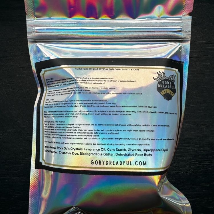 YUMMY MUMMY Sizzling Room Salt Crystal Potpourri: Cocoa Butter Cashmere Scent - Gory Dreadful Candle Co