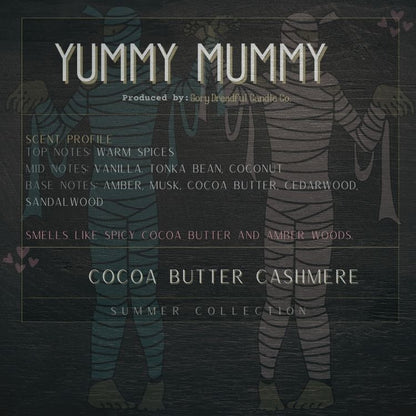 YUMMY MUMMY Sizzling Room Salt Crystal Potpourri: Cocoa Butter Cashmere Scent - Gory Dreadful Candle Co