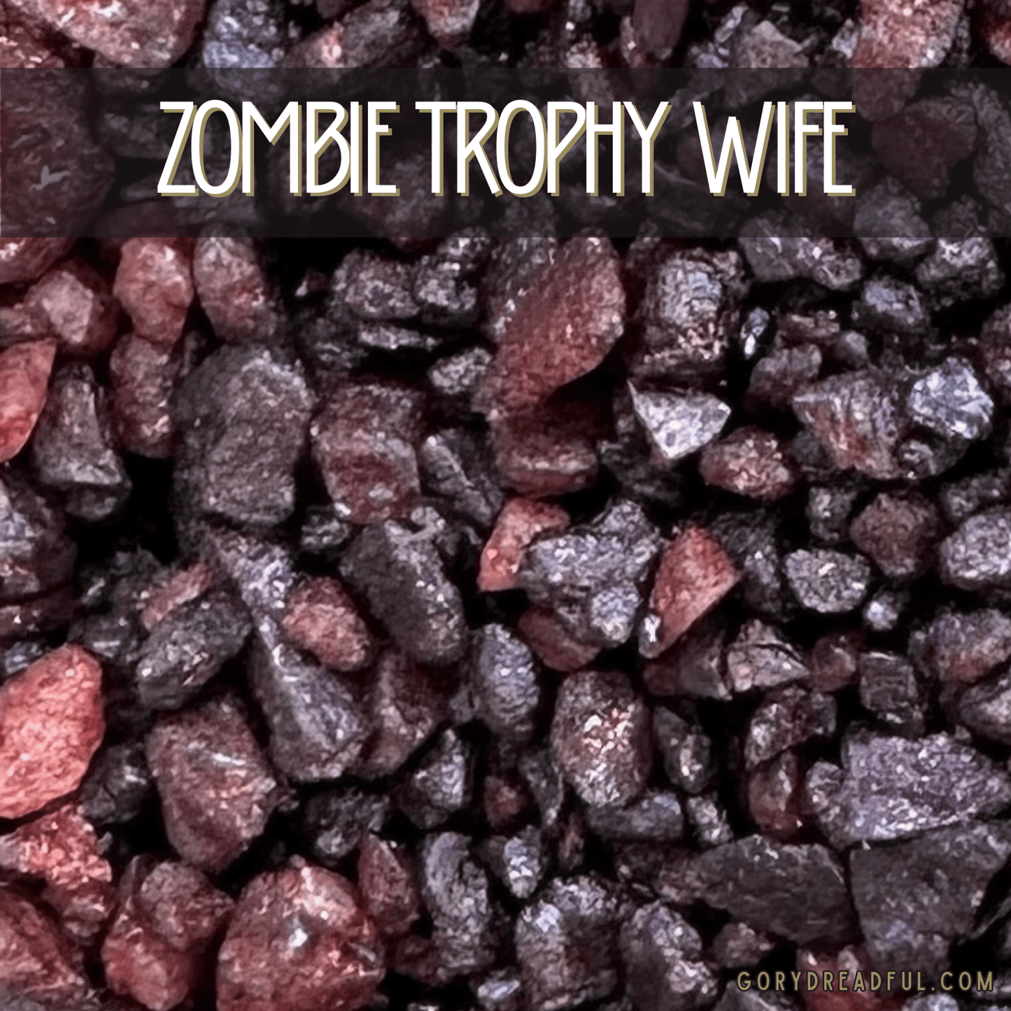 Zombie Trophy Wife Sizzling Room Salt Crystal Potpourri: Orange Mulled Fruit Patchouli Sugar Scent - Mini - Gory Dreadful Candle Co